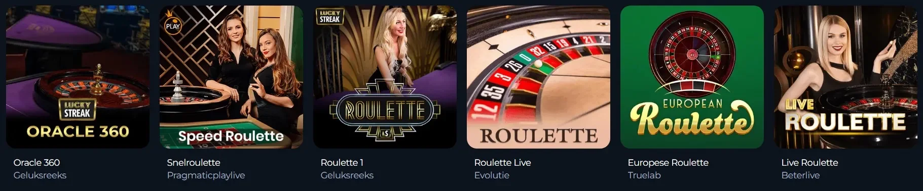 Tafelspellen en Live Casino